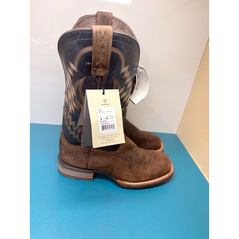 Ariat Mens 8EE Wide Tycoon Bar Top Brown Arizona Sky Cowboy Boots